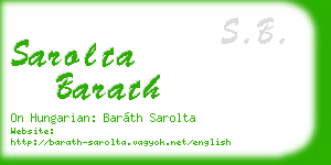 sarolta barath business card